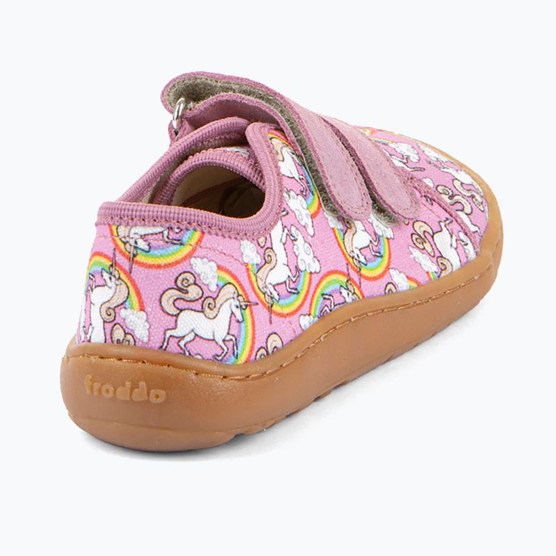 Детски обувки barefoot Froddo Canvas white/pink 4