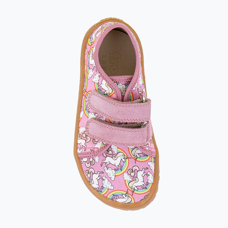Детски обувки barefoot Froddo Canvas white/pink 6