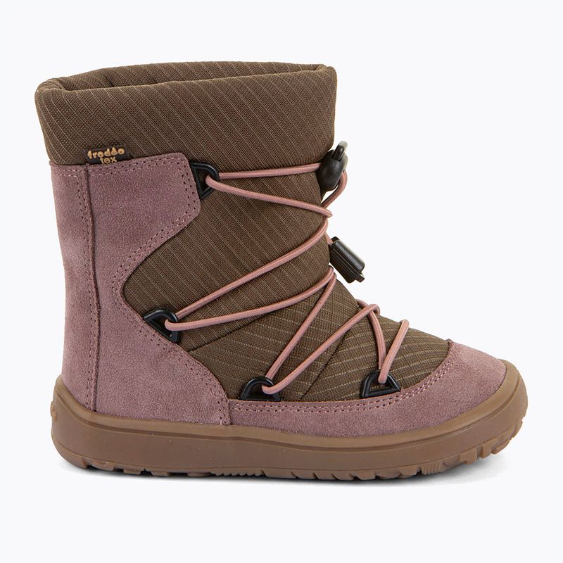 Детски ботуши за сняг тип „barefoot“ Froddo Barefoot Tex Track Wool dark pink
