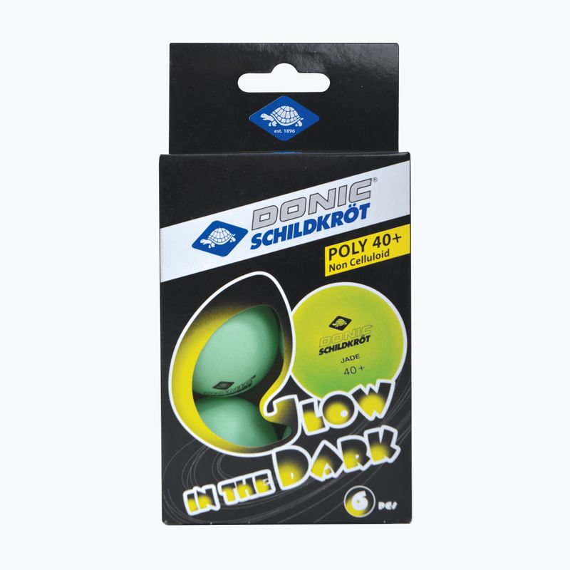 Donic-Schildkröt Glow In The Dark Poly 40+ 6бр. светещи топчета за тенис на маса. 3