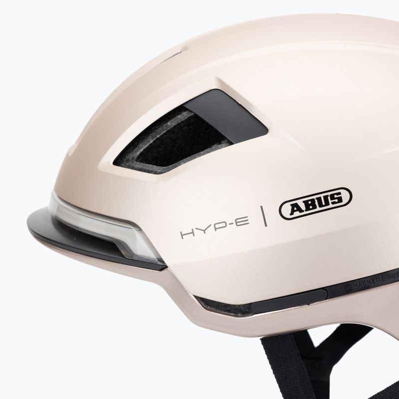 Велосипедна каска с мигачи ABUS Hyp-E champagne gold 7