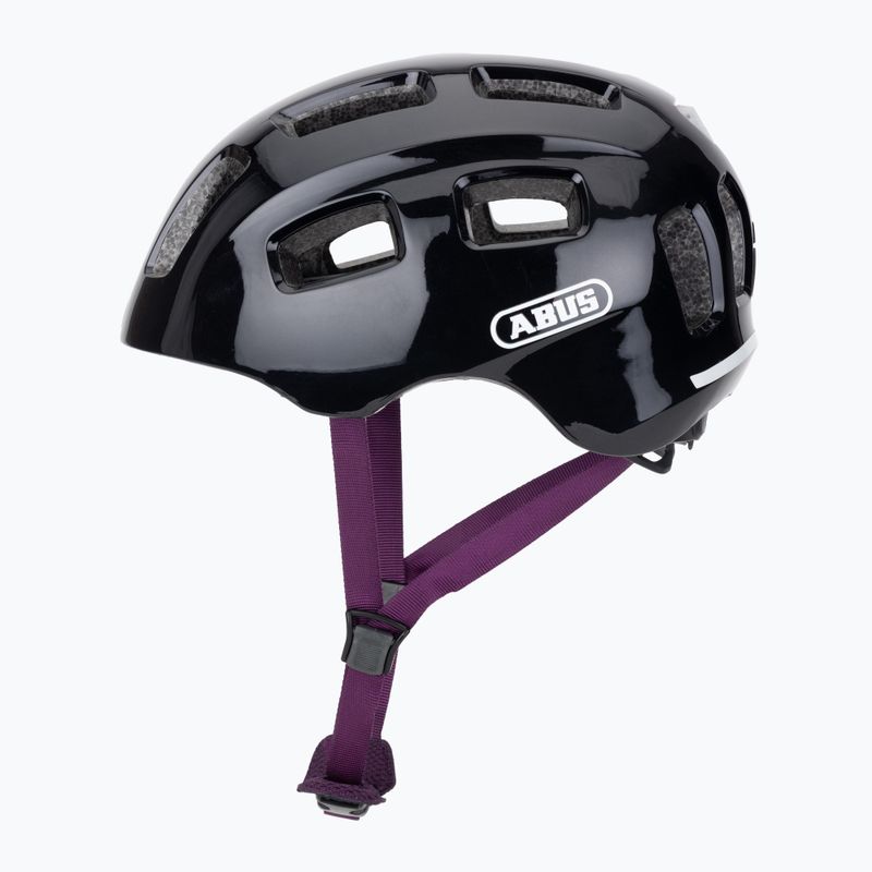 Детска велосипедна каска ABUS Youn-I 2.0 black violet 3