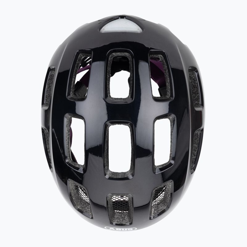 Детска велосипедна каска ABUS Youn-I 2.0 black violet 6