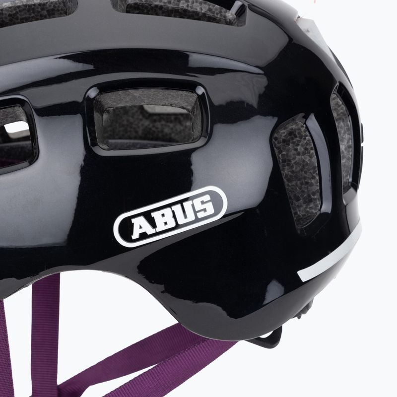 Детска велосипедна каска ABUS Youn-I 2.0 black violet 8
