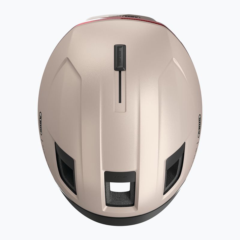 Каска за велосипед с мигачи ABUS Hyp-E champagne gold 7