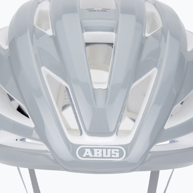 Велосипедна каска ABUS StormChaser Ace в чисто сиво 7
