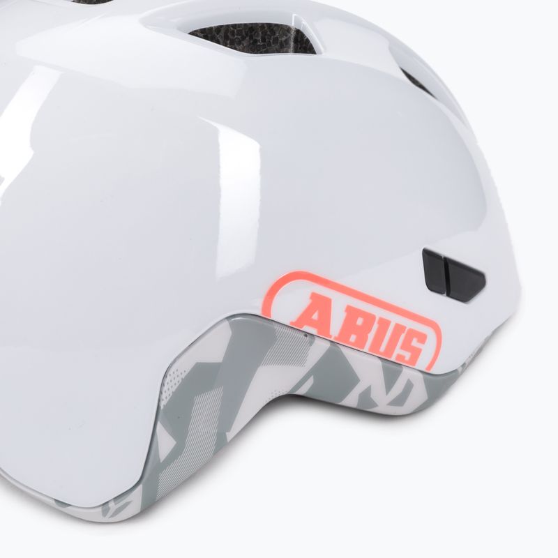 Детска велосипедна каска ABUS Smiley 3.0 ACE LED бяла 67715 7