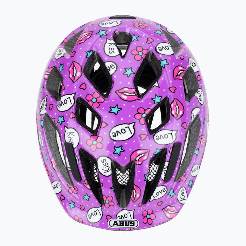 Детска велосипедна каска ABUS Smooty 2.0 purple kisses 6