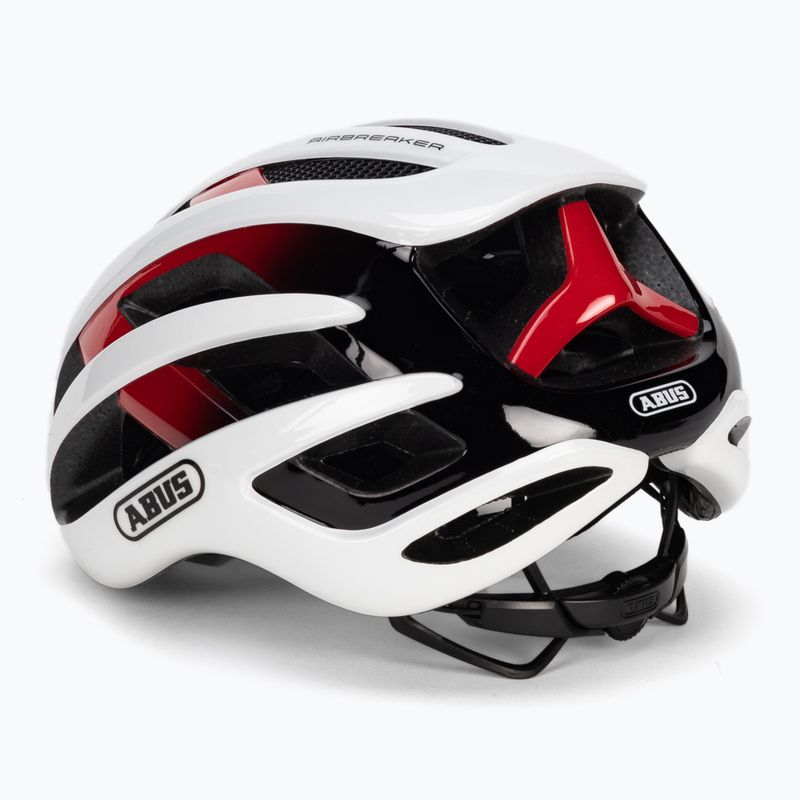 Велосипедна каска ABUS AirBreaker бяла/червена 4