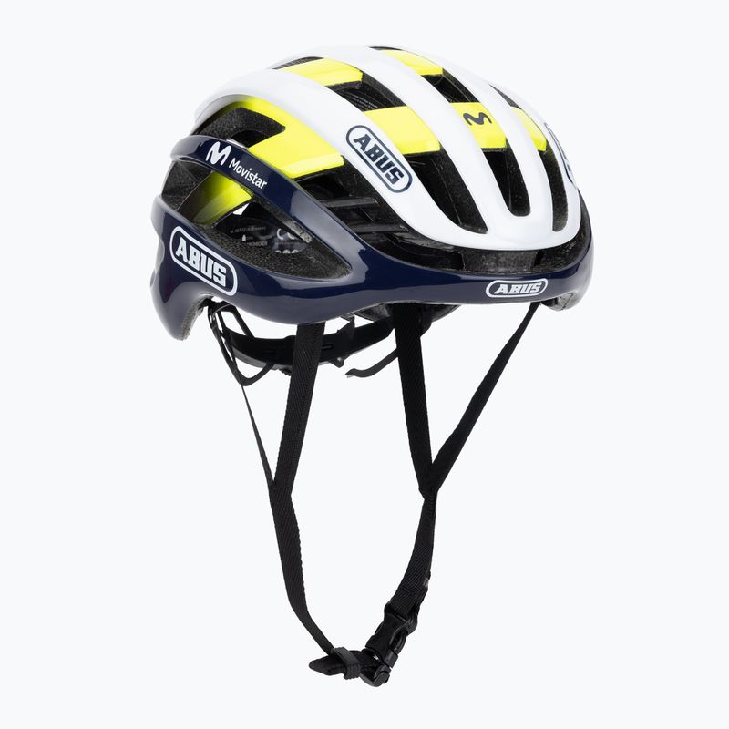 ABUS AirBreaker Movistar Team 24 тъмножълта/жълта/бяла велосипедна каска