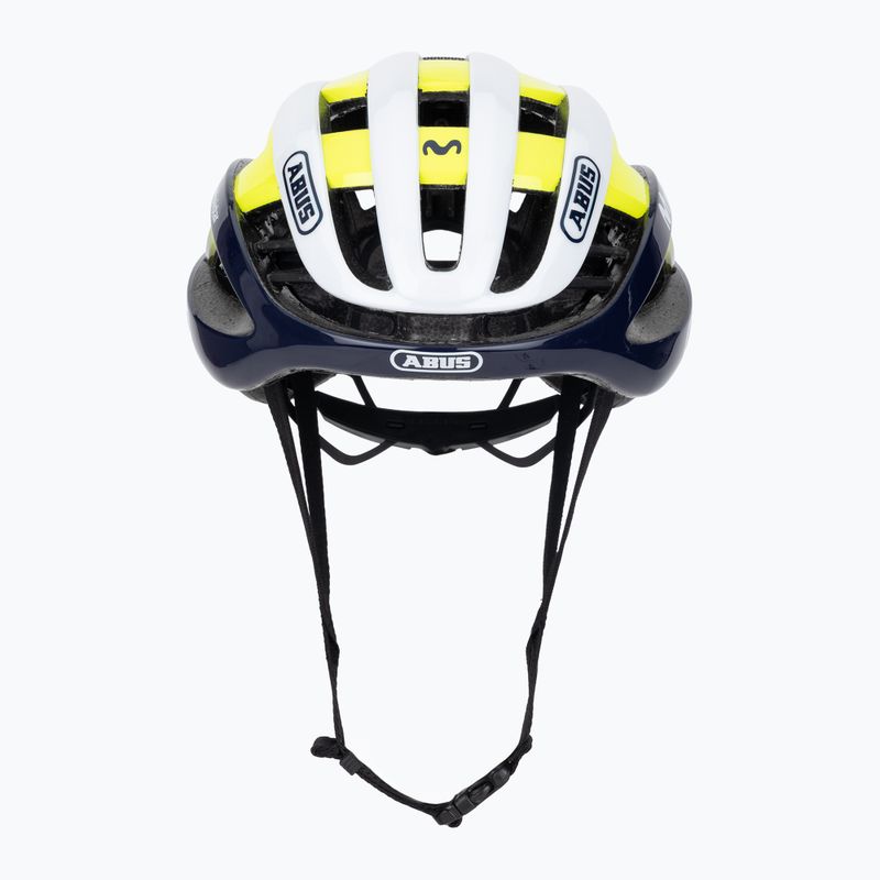 ABUS AirBreaker Movistar Team 24 тъмножълта/жълта/бяла велосипедна каска 2