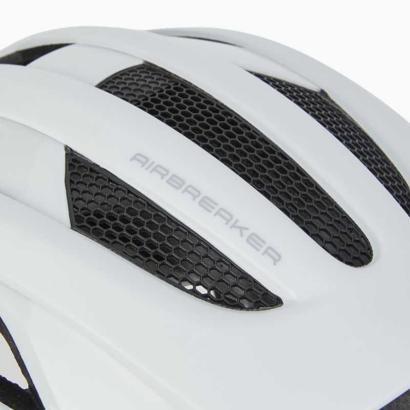Велосипедна каска ABUS AirBreaker флийс бяла матова 9