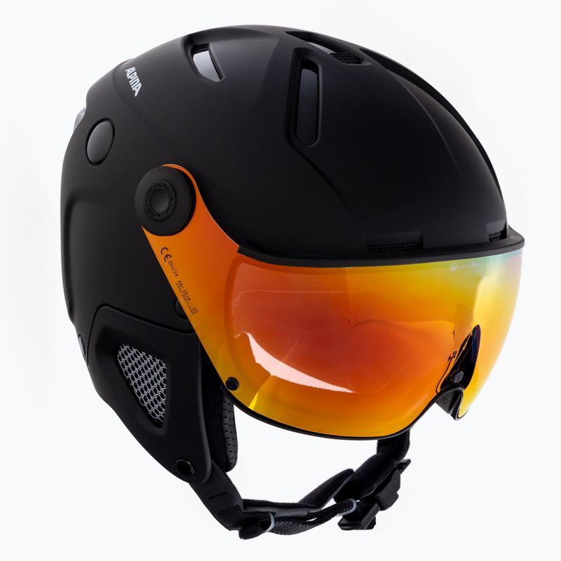 Ски каска Alpina Attelas Visor QVM black matte