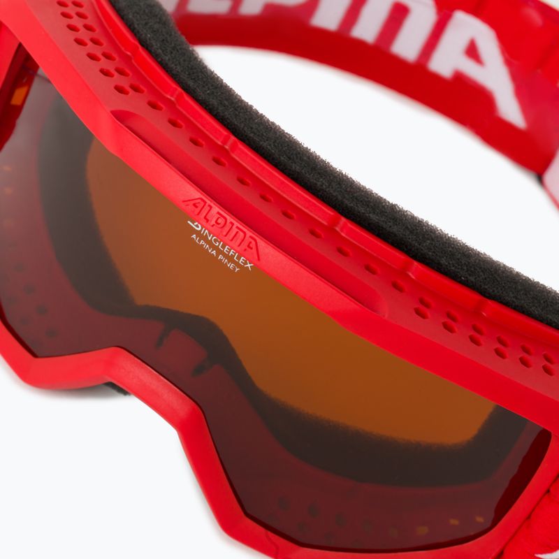 Детски ски очила Alpina Piney red matt/orange 5