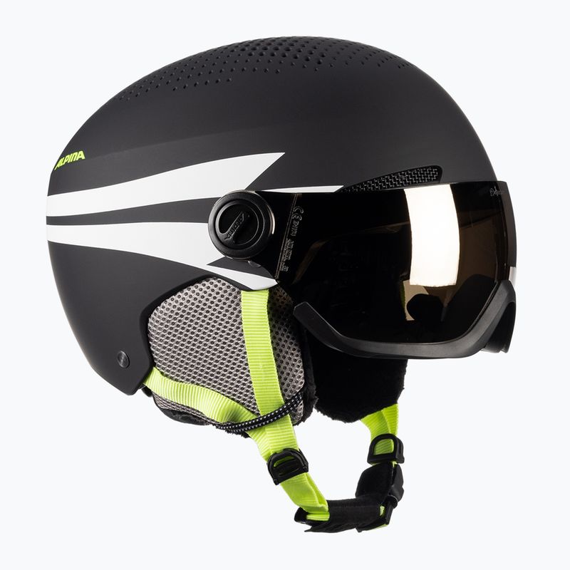 Детски ски каски Alpina Zupo Visor Q-Lite charcoal/neon matt