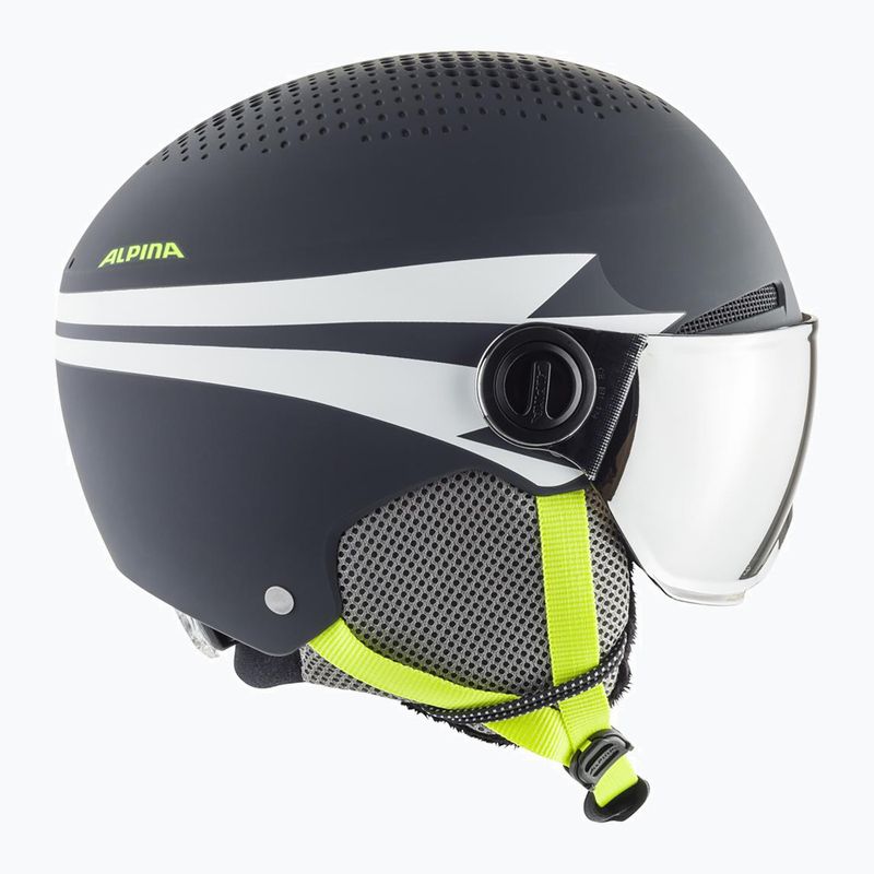 Детски ски каски Alpina Zupo Visor Q-Lite charcoal/neon matt 11