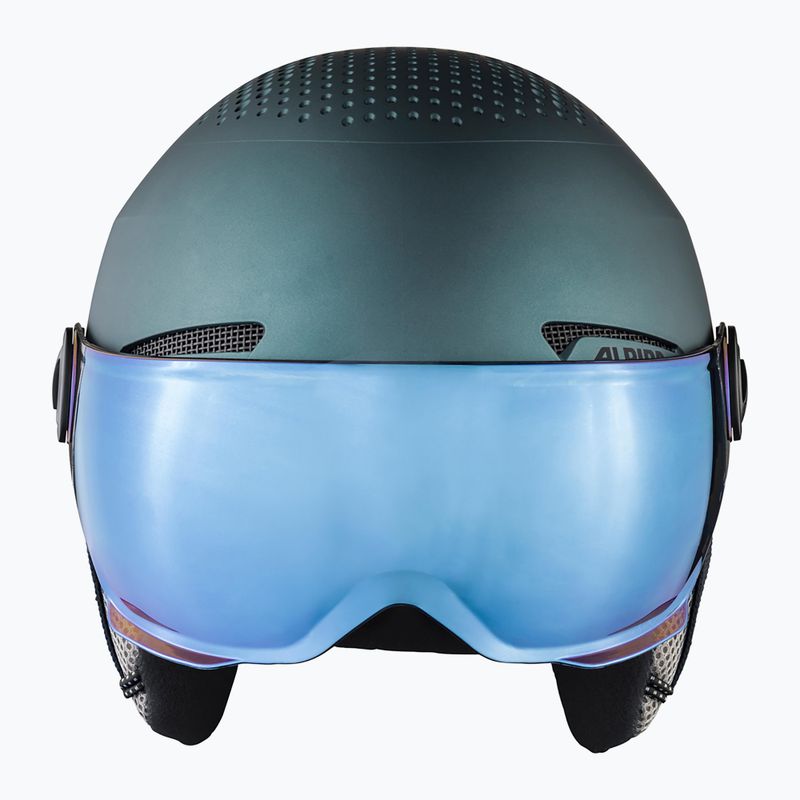 Ски каска Alpina Arber Visor Q Lite petrol/green matt 11