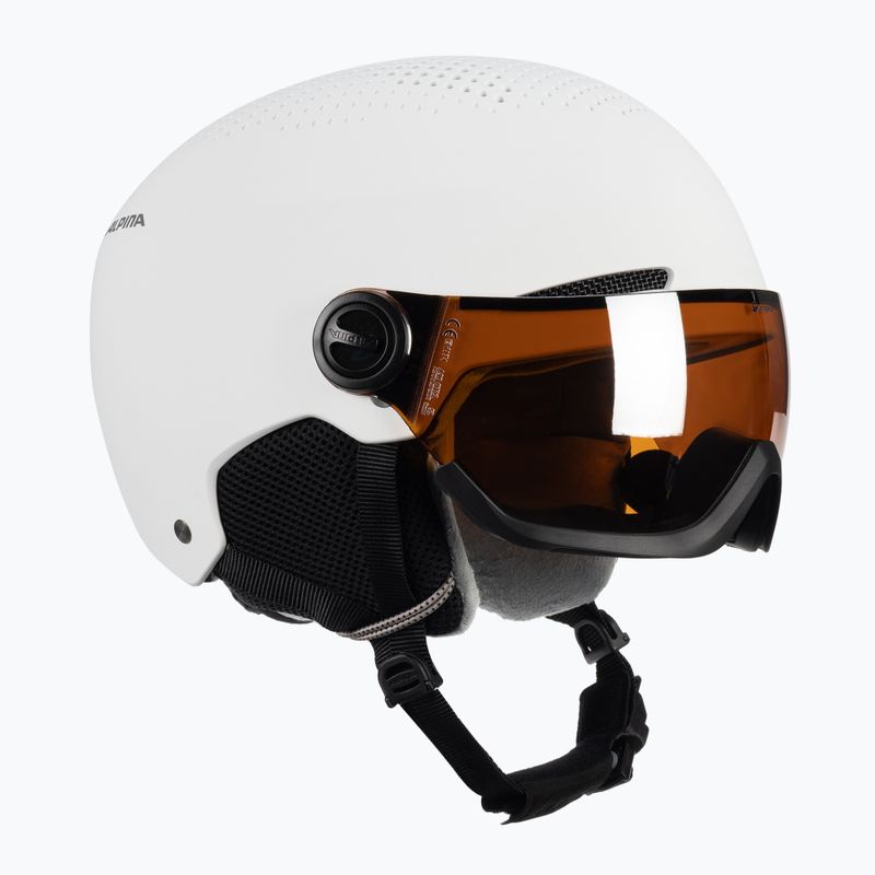 Ски каска Alpina Arber Visor Q Lite white matt