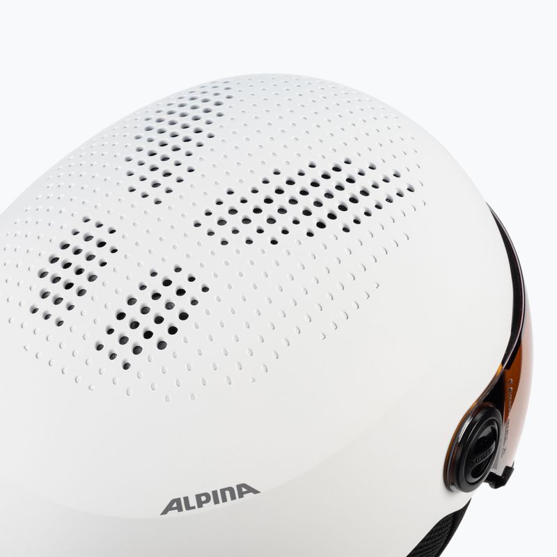 Ски каска Alpina Arber Visor Q Lite white matt 7