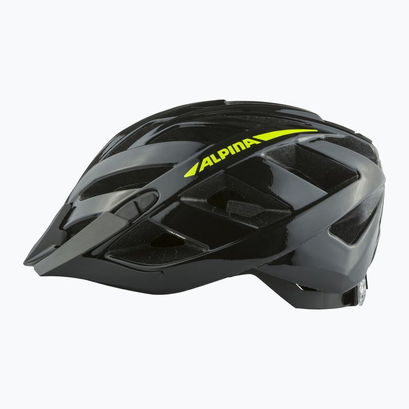 Велосипедна каска Alpina Panoma 2.0 black/neon yellow gloss 2