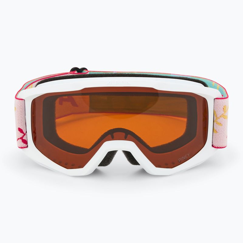 Детски предпазни ски очила Alpina Piney white/ flower matt/ orange 2