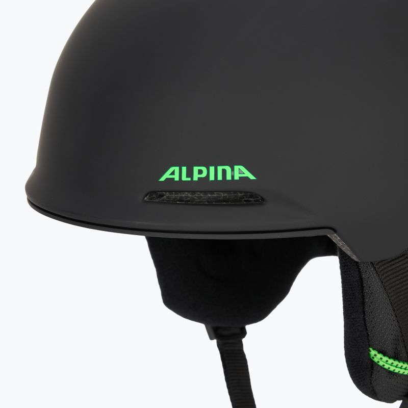 Детска ски каска Alpina Brix black/ neon matt 7