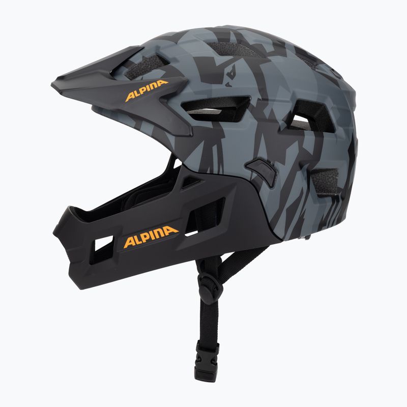 Детска велосипедна каска Alpina Rupi black camo/orange matt 3