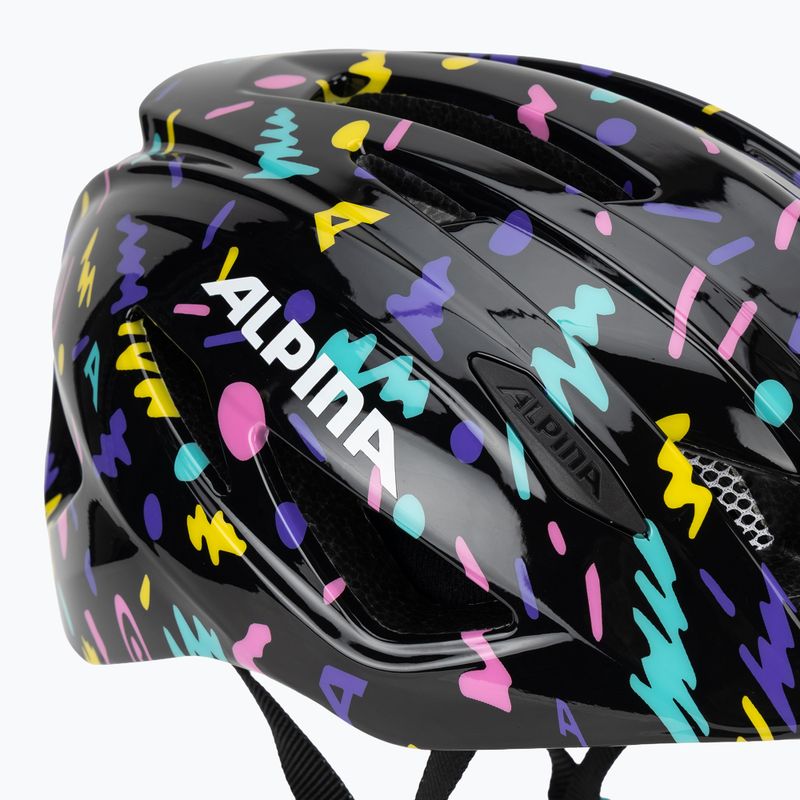 Детска велосипедна каска Alpina Pico black/confetti gloss 8
