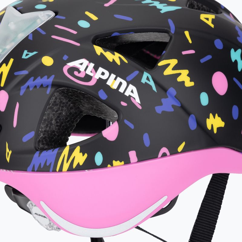 Детска велосипедна каска Alpina Ximo Flash black confetti matt 9