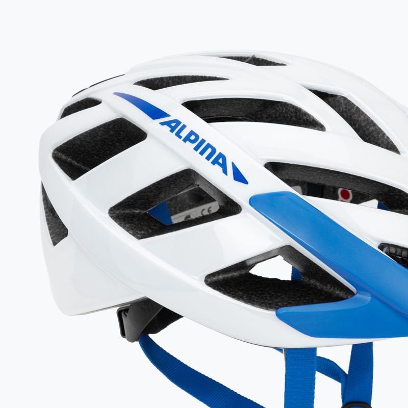 Велосипедна каска Alpina Panoma 3.0 white/blue gloss 7