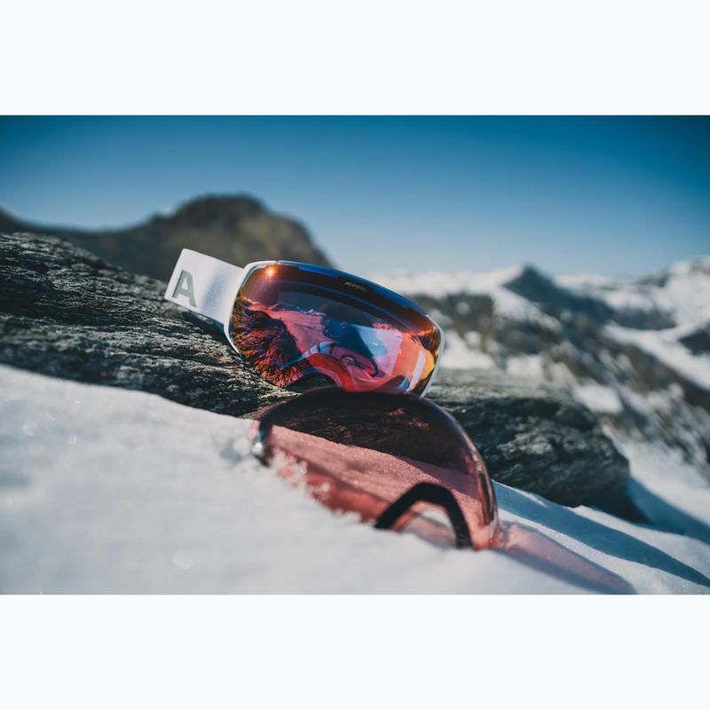 Скиорски очила Alpina Falera Mag Q-Lite white matt/red/pink 7