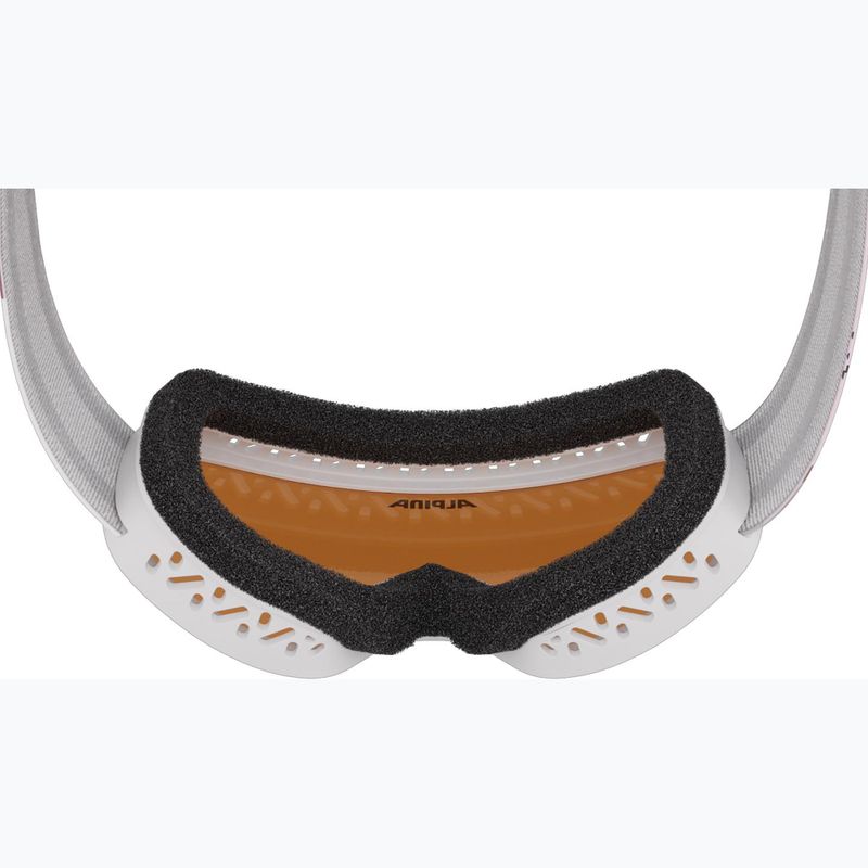 Детски скиорски очила Alpina Piney 2.0 white/rose matte/orange 6