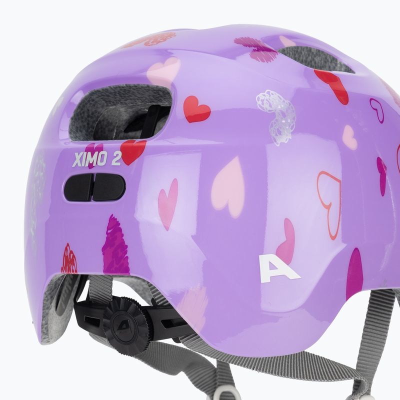 Детска велосипедна каска Alpina Ximo 2 Jr purple hearts gloss 8