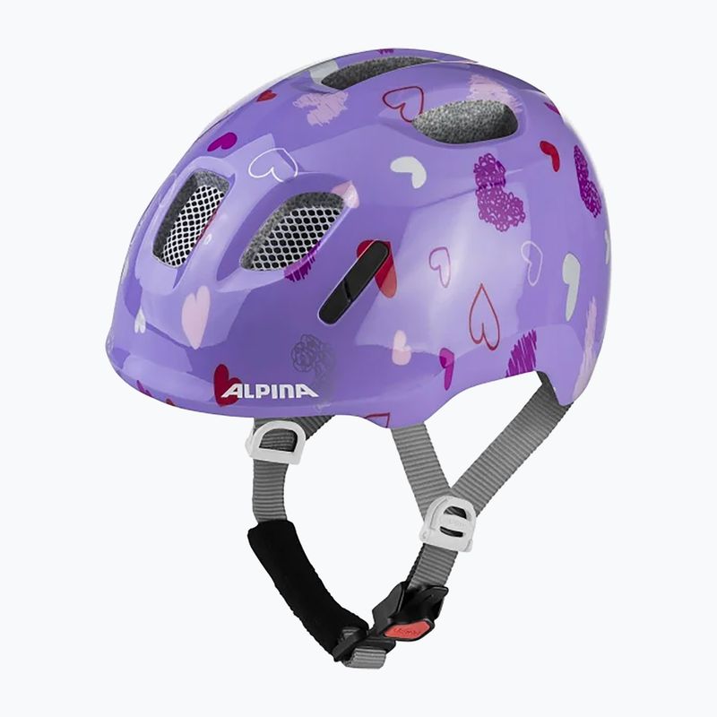 Детска велосипедна каска Alpina Ximo 2 Jr purple hearts gloss 9