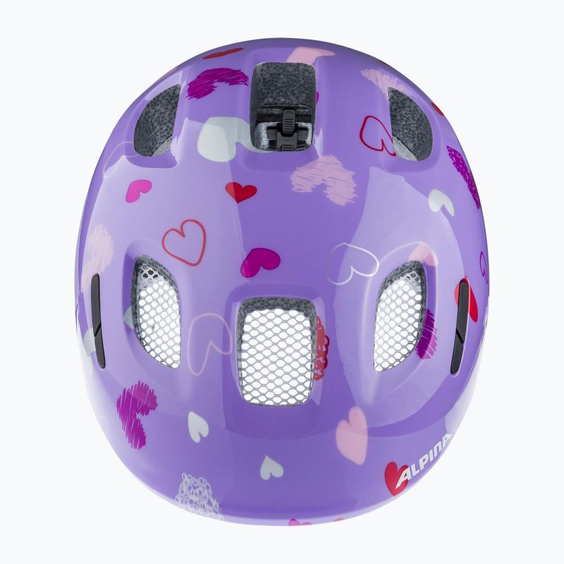 Детска велосипедна каска Alpina Ximo 2 Jr purple hearts gloss 12