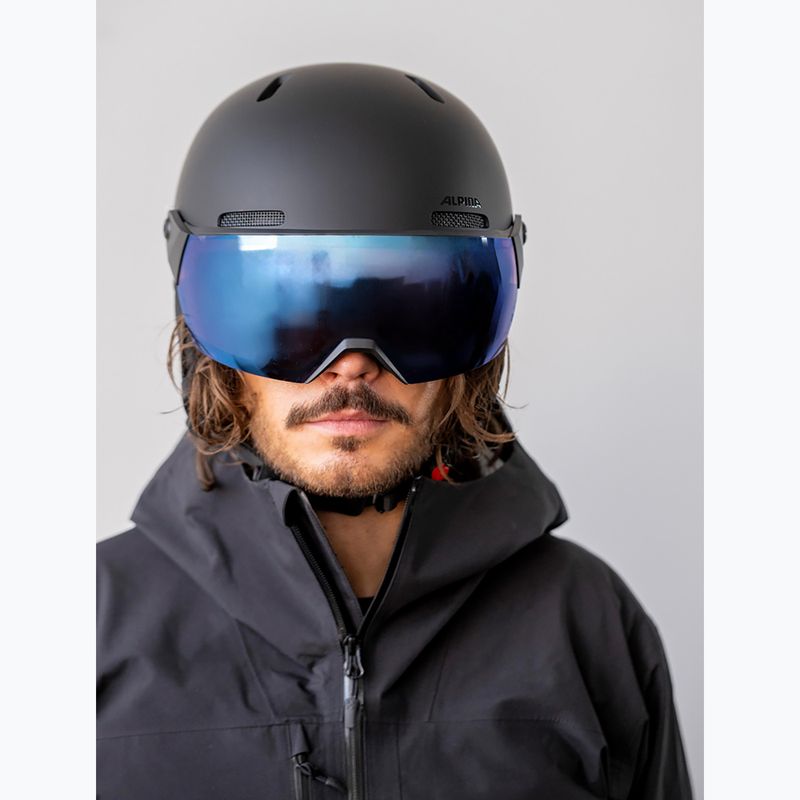 Скиорска каска Alpina Arber 2 Visor Q-Lite black matte 5