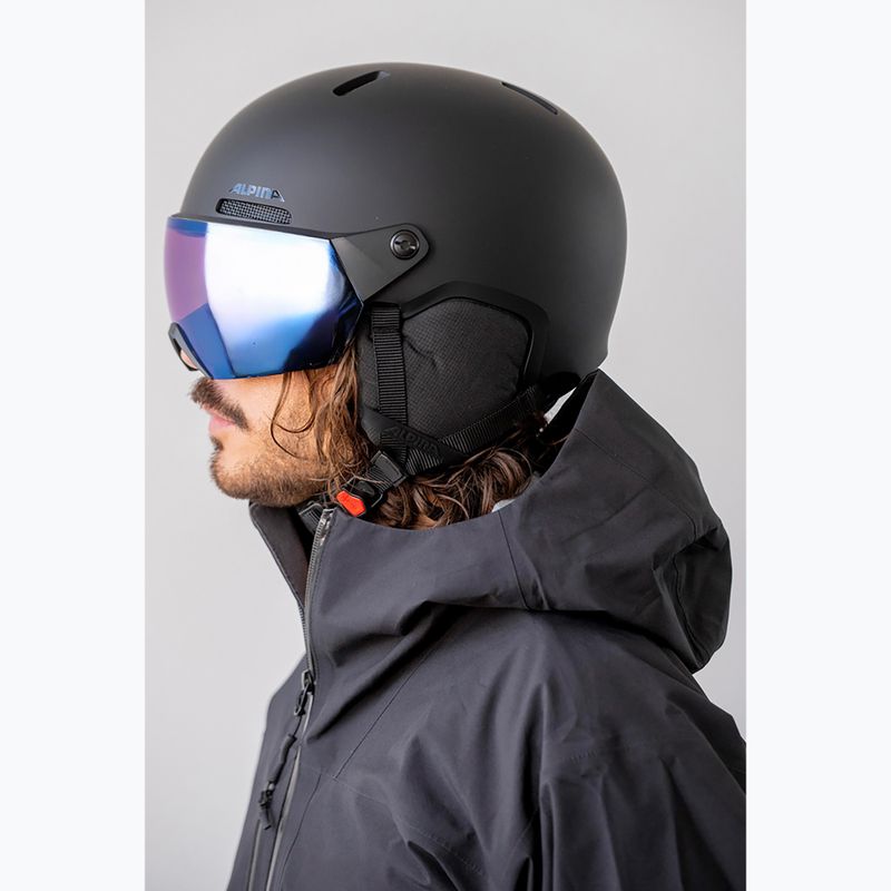 Скиорска каска Alpina Arber 2 Visor Q-Lite black matte 6