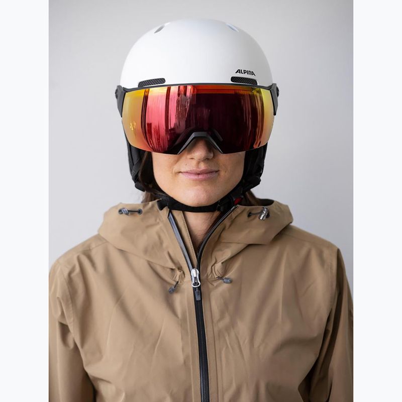 Скиорска каска Alpina Arber 2 Visor Q-Lite white matt 7