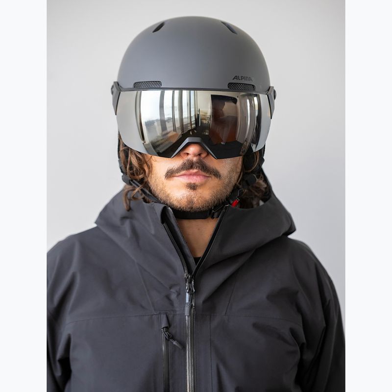 Скиорска каска Alpina Arber 2 Visor Q-Lite midnight grey 5