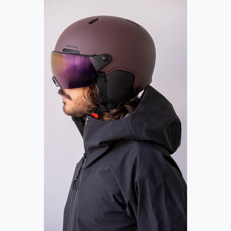 Скиорска каска Alpina Arber 2 Visor Q-Lite ox brown matt 6