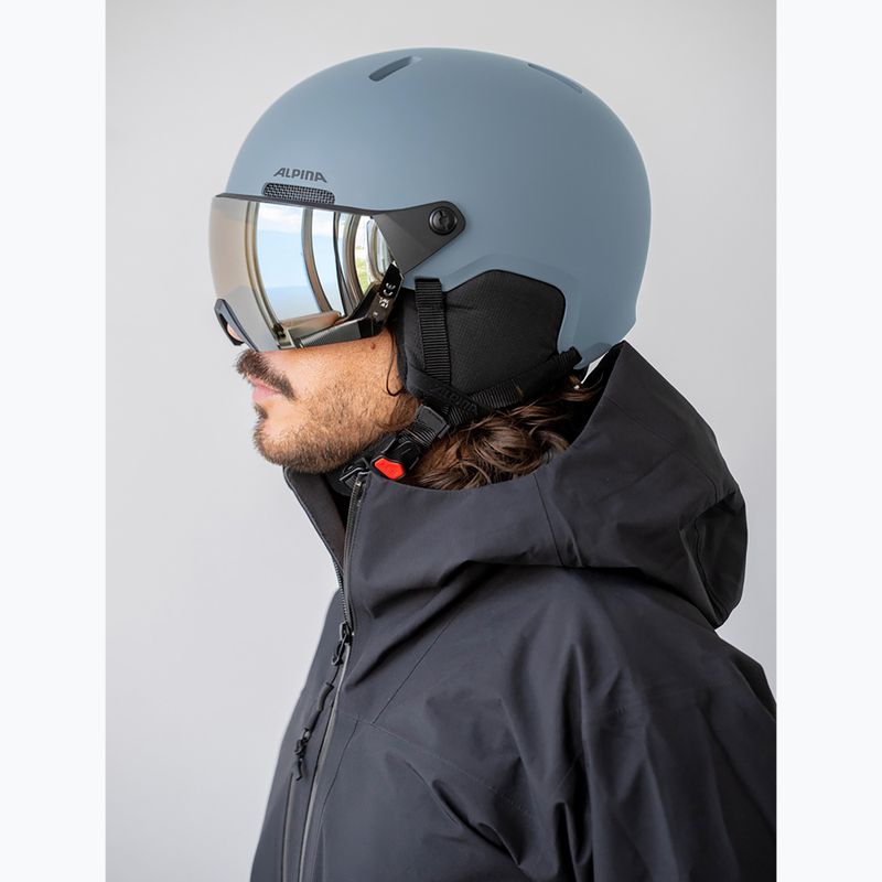 Скиорска каска Alpina Arber 2 Visor Q-Lite ice blue matt 4