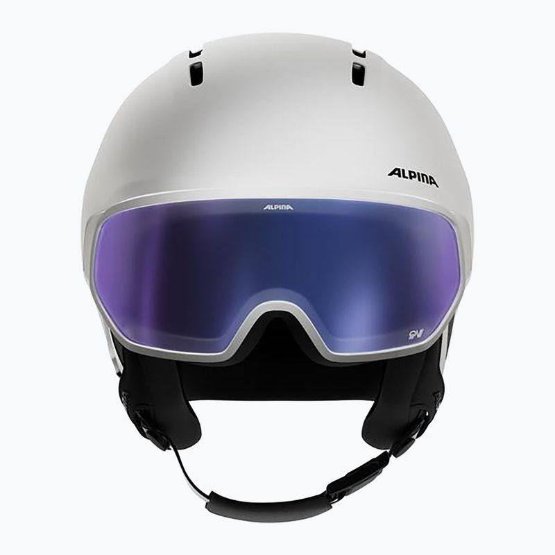 Скиорска каска Alpina Vizzard QV MIPS white matt 3