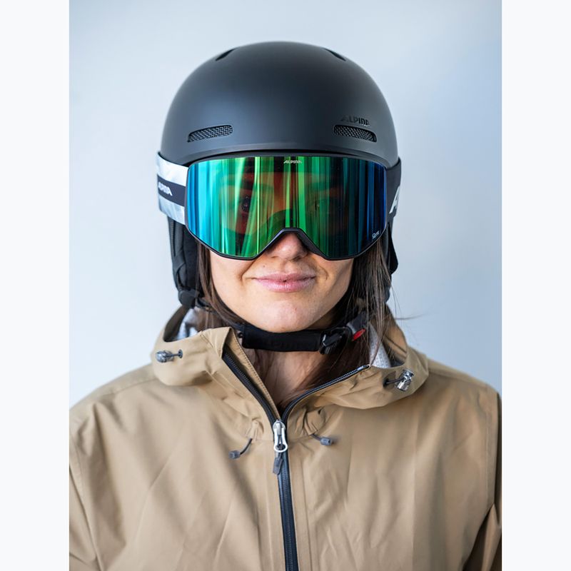 Скиорскa маска Alpina Venet Q-Lite black/green matt 3
