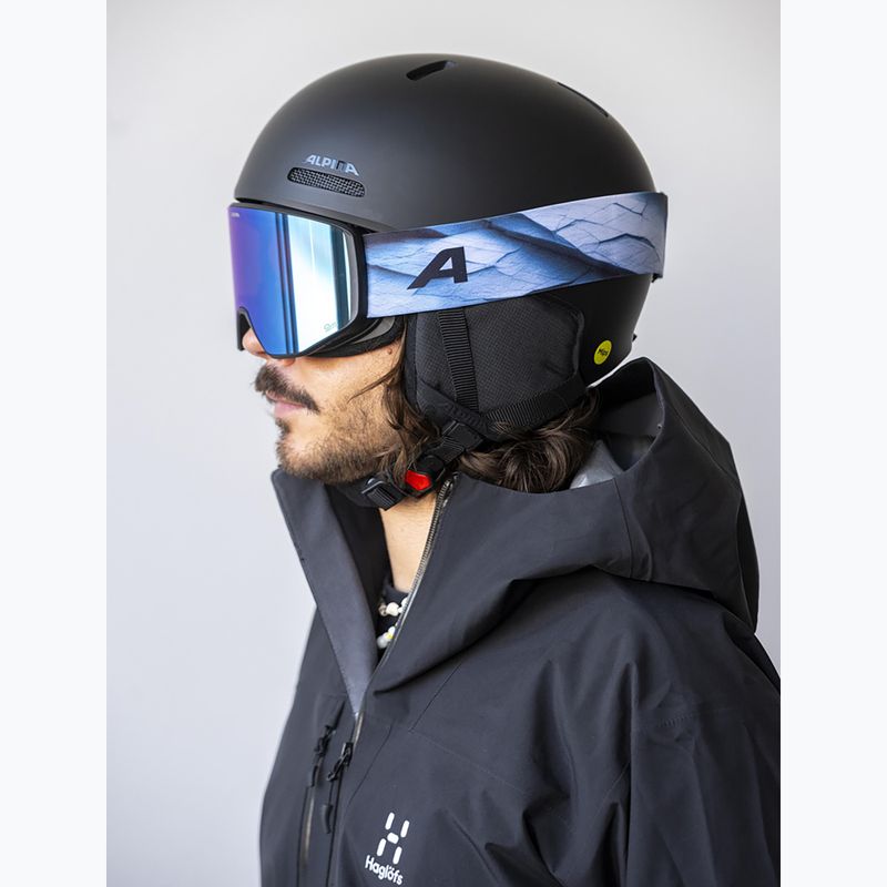 Скиорскa маска Alpina Venet M Q-Lite  black/blue matt 5