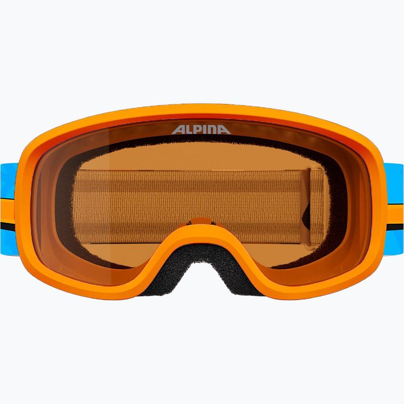 Детска скиорска маска Alpina Piney 2.0 orange/blue matt 2