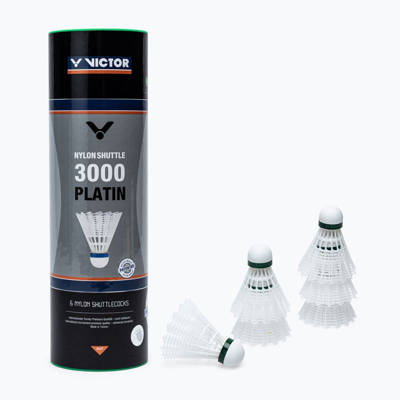 Перца за бадминтон VICTOR Nylon Shuttle 3000 6 бр. бели 101519