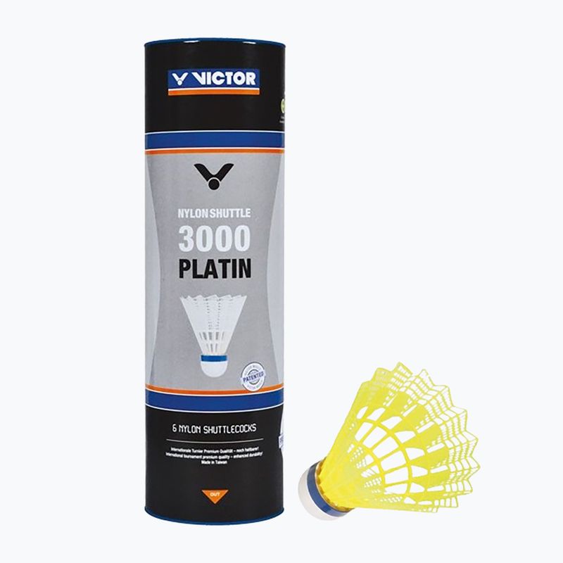 Совалки за бадминтон VICTOR Nylon Shuttle 3000 medium 6 бр. жълт 3