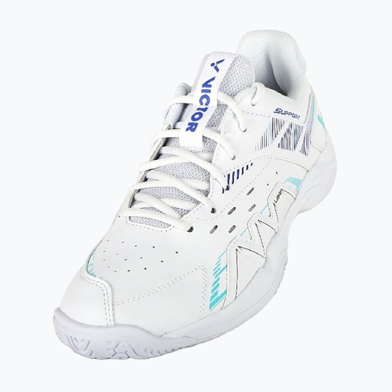 Мъжки обувки за бадминтон VICTOR P8500CLS AG bright white/hunter green 8