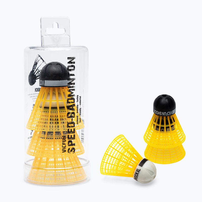 Совалки за бадминтон VICFUN Shock Tube 3 бр. оранжеви