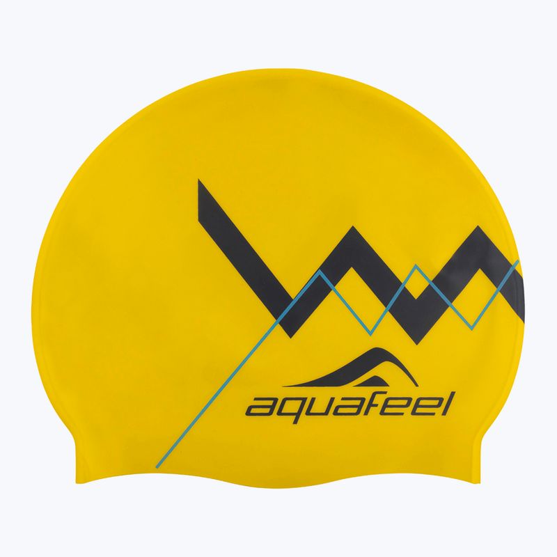 AquaFeel Zig Zag жълта шапка за плуване